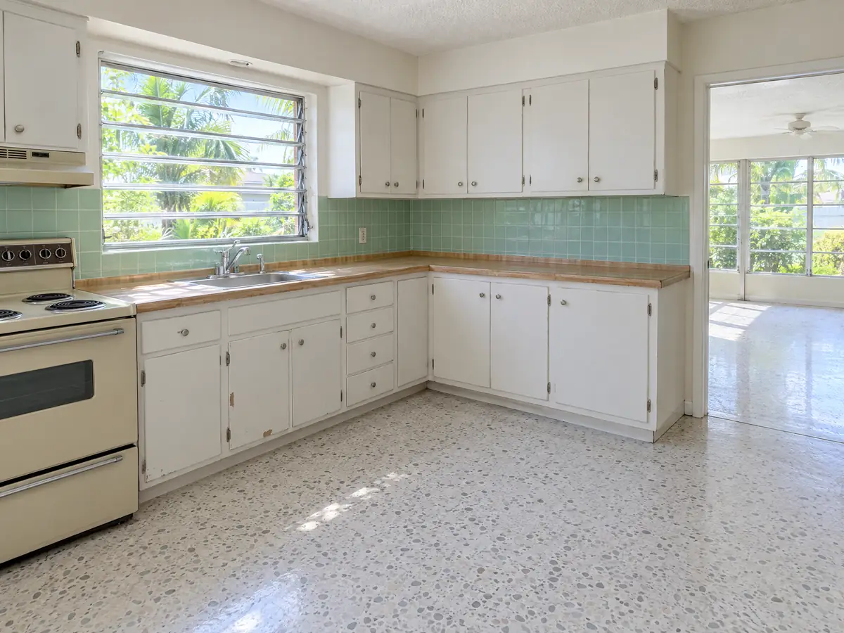 Illustration: an unrenovated South Florida kitchen, the house as it sits